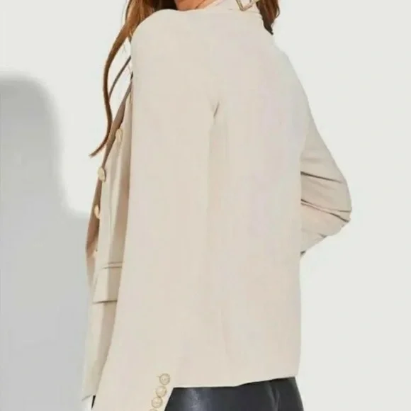 GENERATION LOVE DELILAH CREPE LATTE BLAZER SZ Various.NWOT